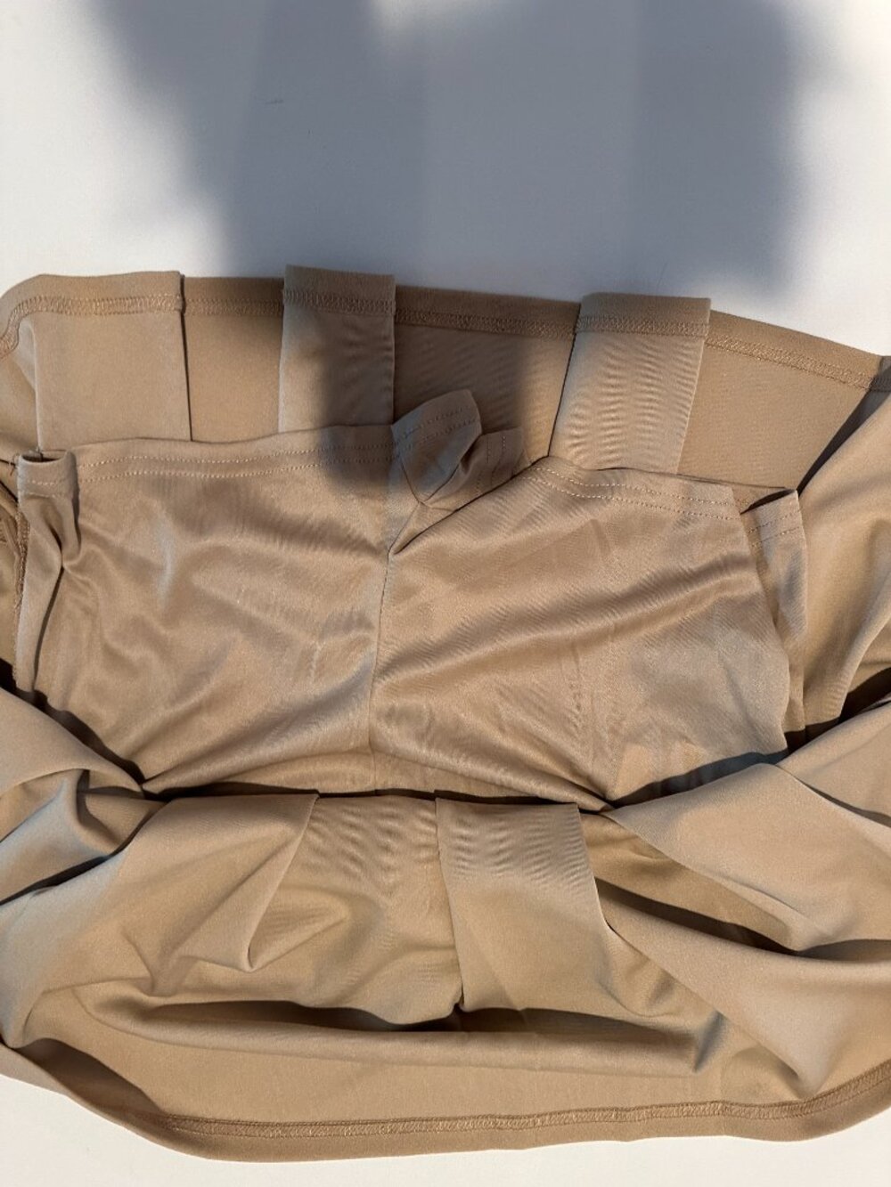NWT Refuge Tan Pleated Belted Mini Skort Size M - Picture 7 of 10